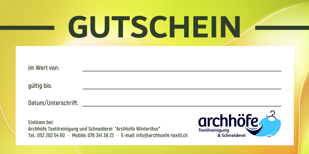 Werbemittel und Werbeartikel für Textilreinigung und Wäscherei