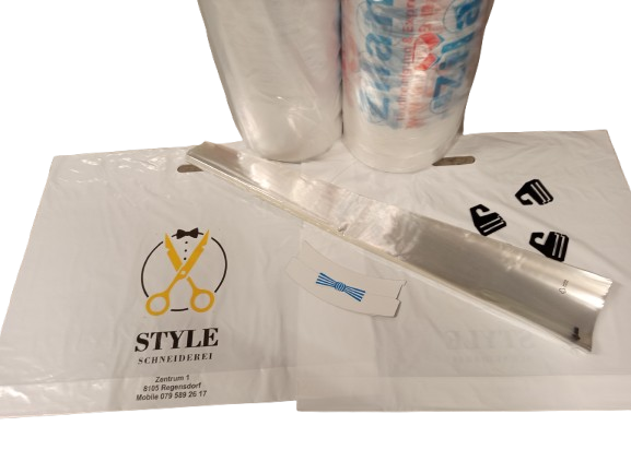 Verpackungsmaterial, Schlauchfolie und Tragtaschen für Textilien